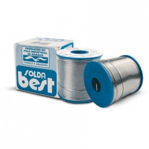 Estanho para Solda 189MSX10 60x40 diametro de 1.00mm Best Carretel Azul de 500g