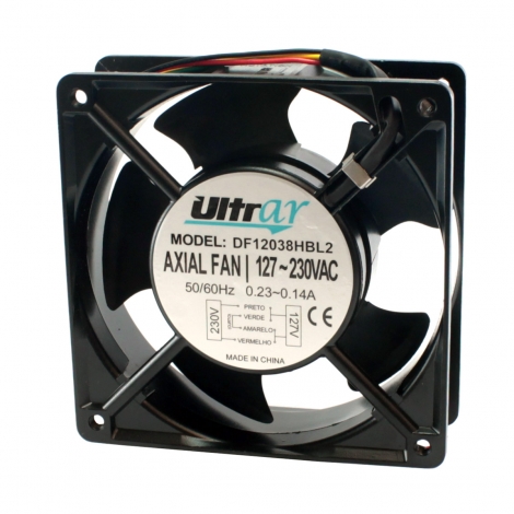 Microventilador axial DF12038HBL2 /TZ1238HA1A2BAL 120X120X38 BIVOLT ROLAMENTO